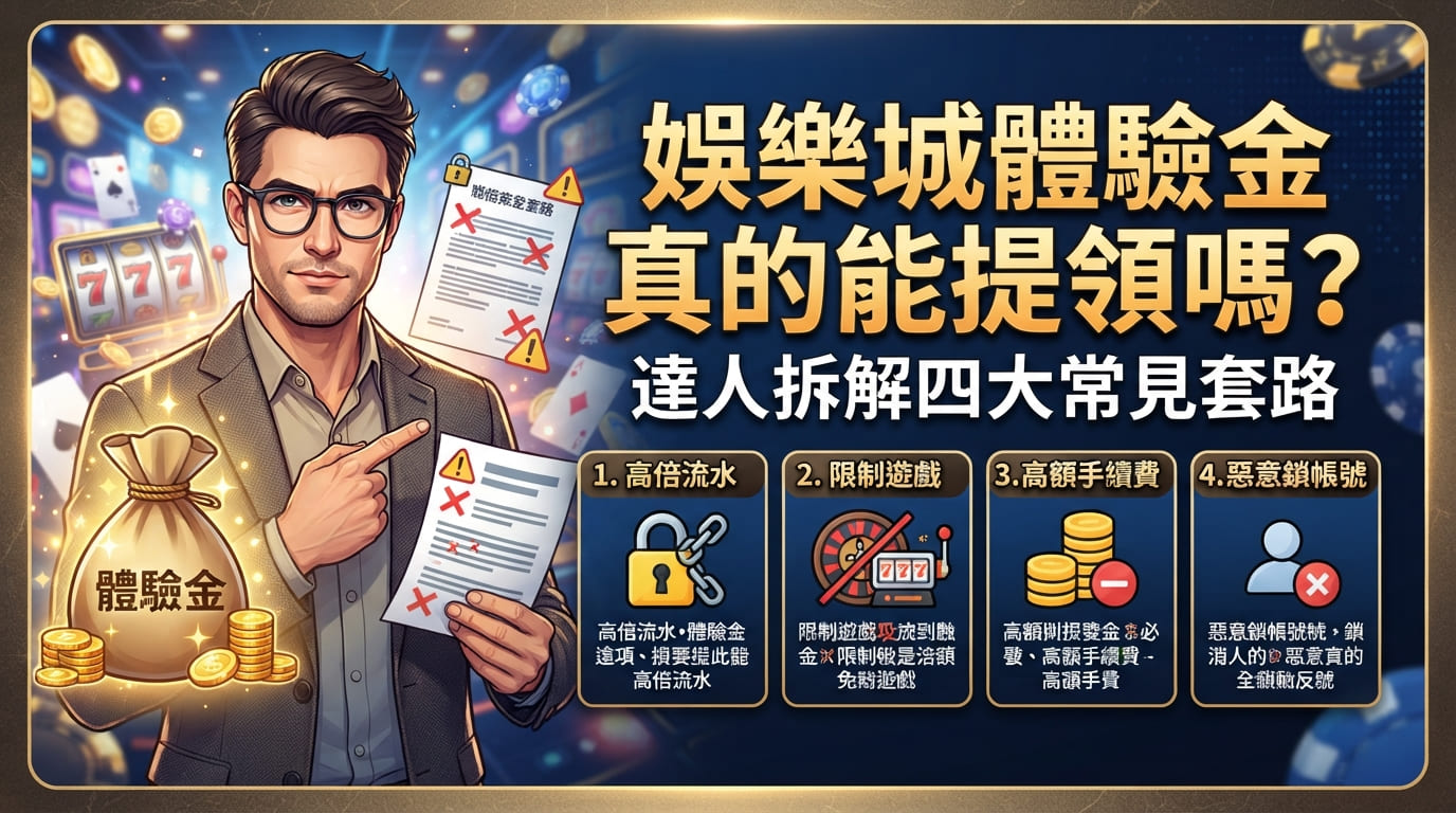 娛樂城體驗金真的能提領嗎？達人拆解四大常見套路